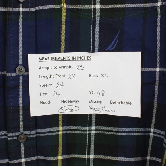 NAUTICA Plaid Long Sleeve Button Down Shirt Size L - Picture 9 of 9